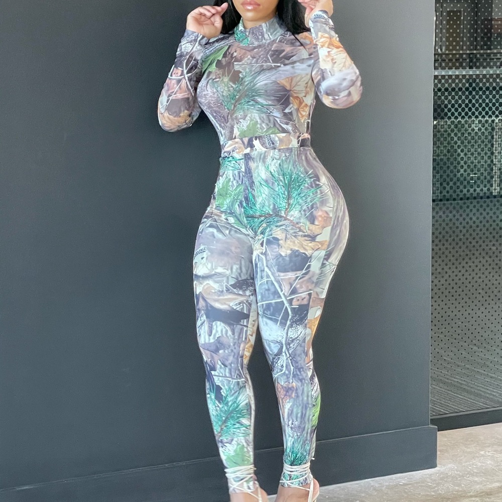 Forest print 2 piece set